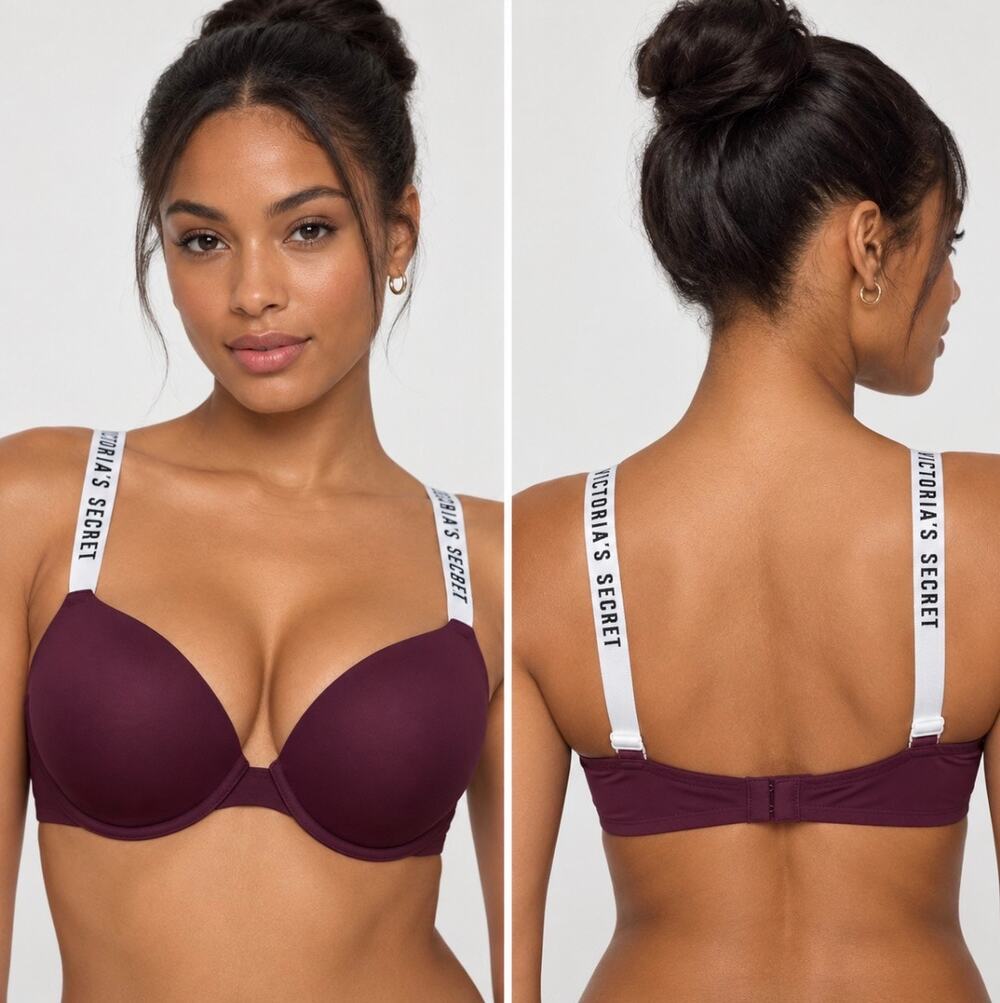 Victoria’s Secret 36D Smooth Molded Underwire Bra Burgundy Wine 380654-ECF